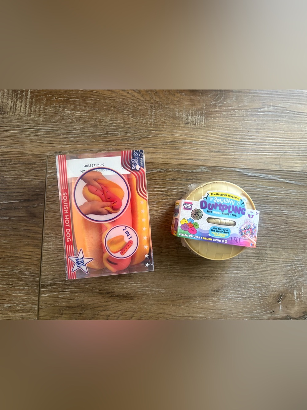 Squishy hot dog and RMS dumpling fidget